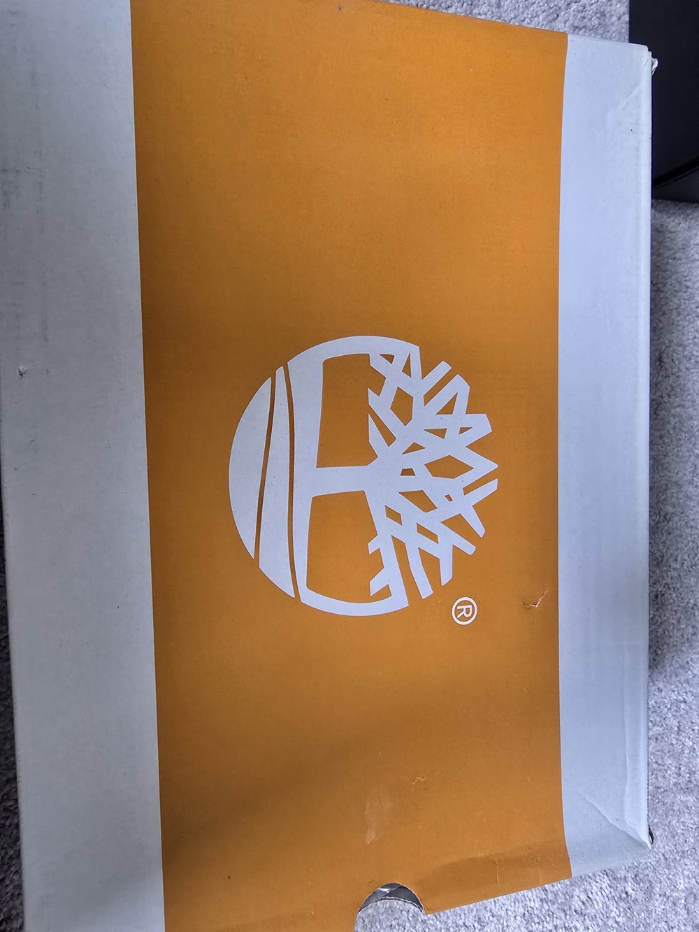 Timberland Orange Logo Shoe Box